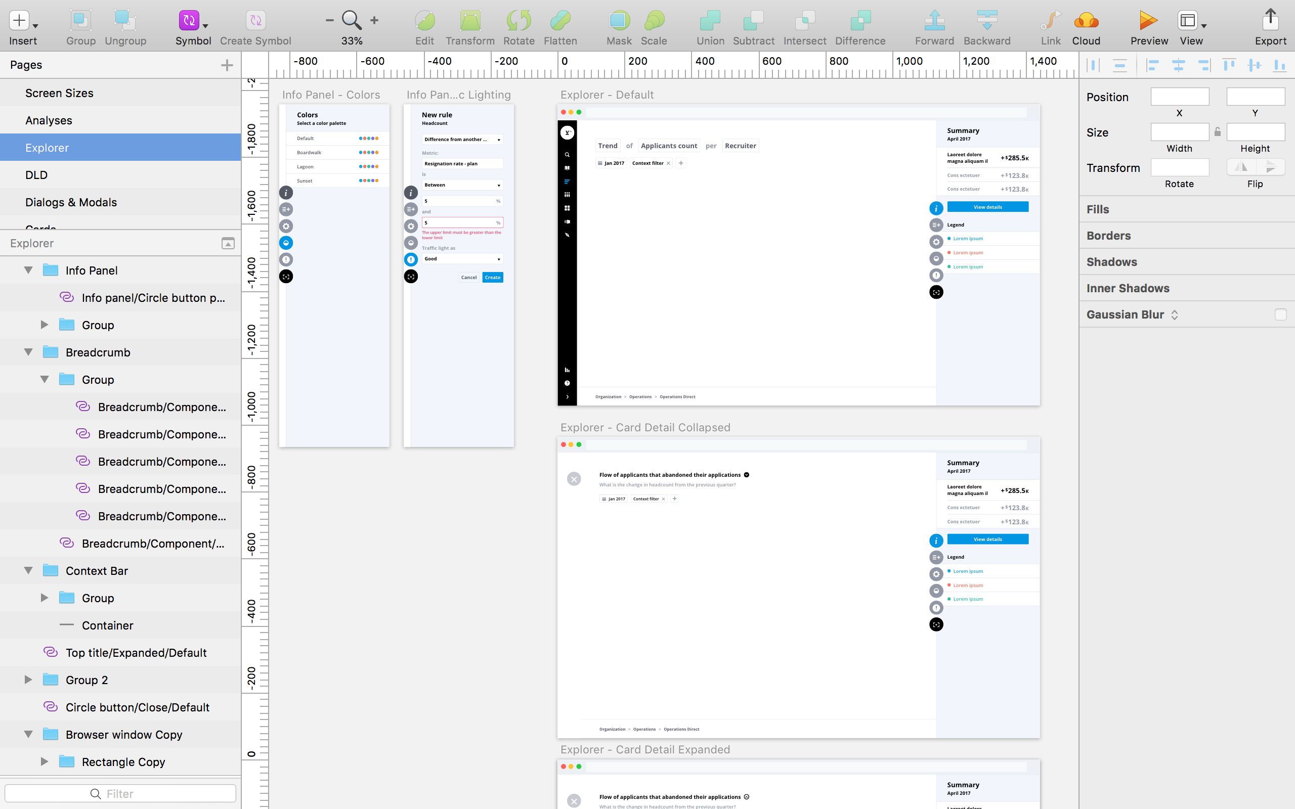 image of the template file on Sketch